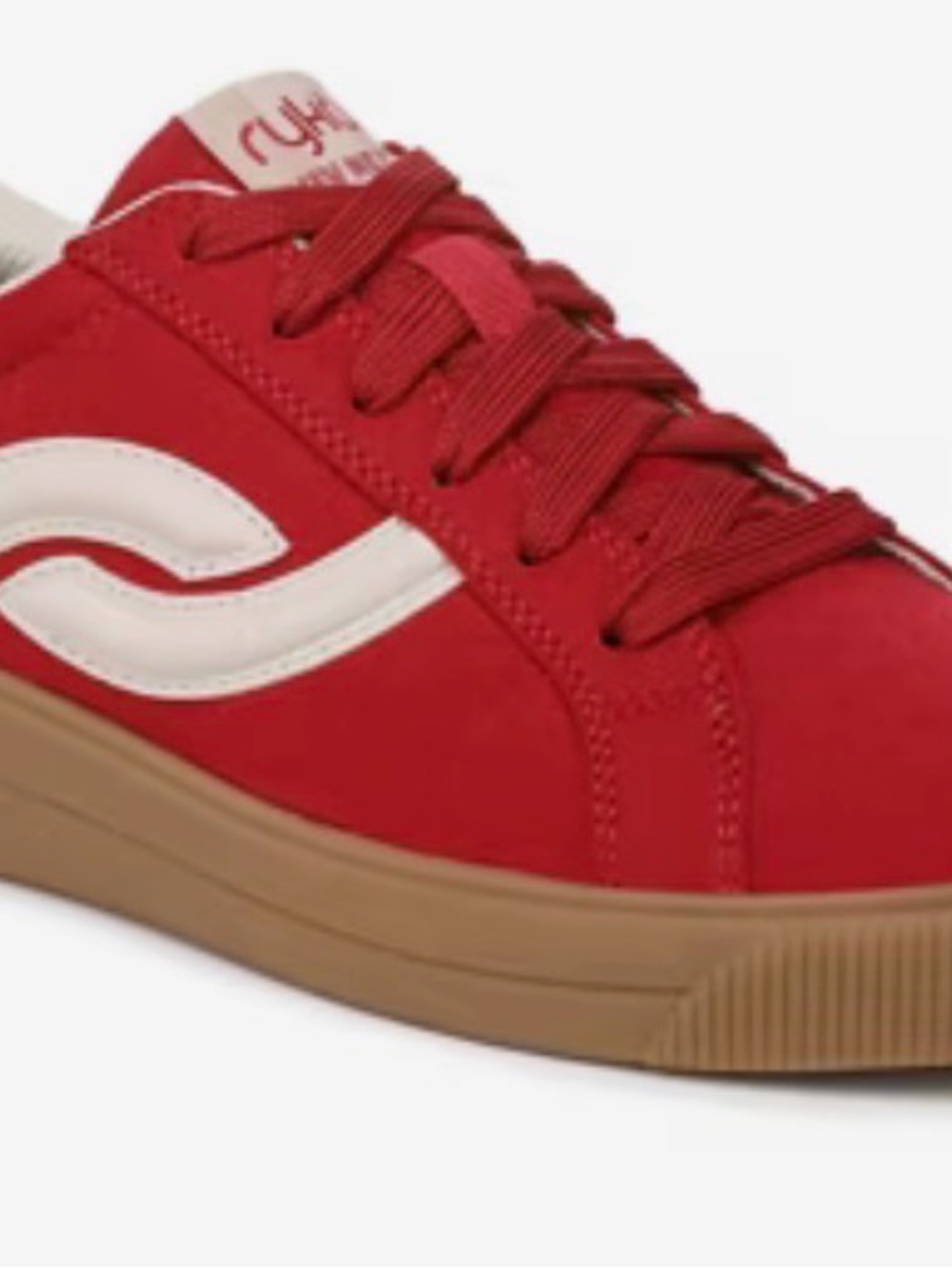 Ryka Red Athletic Sneakers with White Accent and Gum Sole